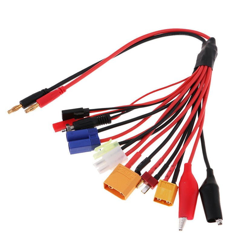 10 in 1 Charger Adapter Cable Support XT60 XT90 EC5 JST FUTABA JR Charge