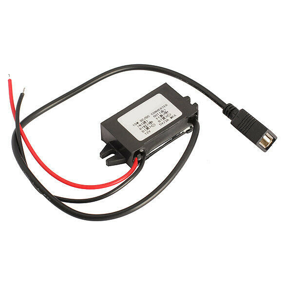 12V To 5V 3A Car Charger Converter Micro15W Step Down Module With USB Cable US
