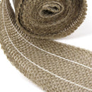 Roll of 2M Wedding Home DIY Craft Burlap Ribbon White Lace Decorated Width  C9N2