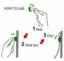 20X Cable Clips Tidy Cord Lead Desk Organiser USB Charger Holder Self-Adhesive!