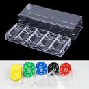 100X capacity poker chips box poker acrylic chips tray chips case with covers M&