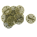10x Filigree Flower Blank Brooch Settings Lapel Pin Safety Pins Base Bronze