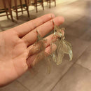 Fashion Good Luck Koi Fish Hollow Earrings Hook Drop Dangle Women Xmas Gift Hot