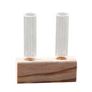 Crystal Glass Test Tube Vase Flowers Plants hydroponic Planter+ Wooden Stan O4Q7