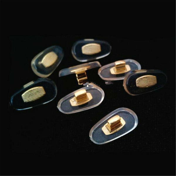 10 Pairs Nose Pads Screw On for Glasses/Spectacle/Sunglasses Metal & Plastic New
