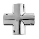 Marine Boat Hand Rail Fitting 4 Way Tee Cross Joint Fits 25mm 1" Pipe/Tube
