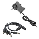 Guitar Effect Pedal Power with 1 to 4 Way Cord DC 9V 1A Power Supply Adapter