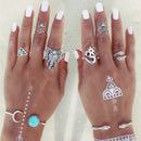 Fashion Moon Open Charm Bracelet Natural Turquoise Stone Bracelets Bangle  BX