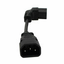 18cm IEC 320 90 Degree C13 3 Pin Female to C14 3 Pin Male PDU Power Supply