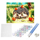 Hedgehog DIY Oil Painting Paint By Number Kit-Animal Theme 16x20 Inch (Fram