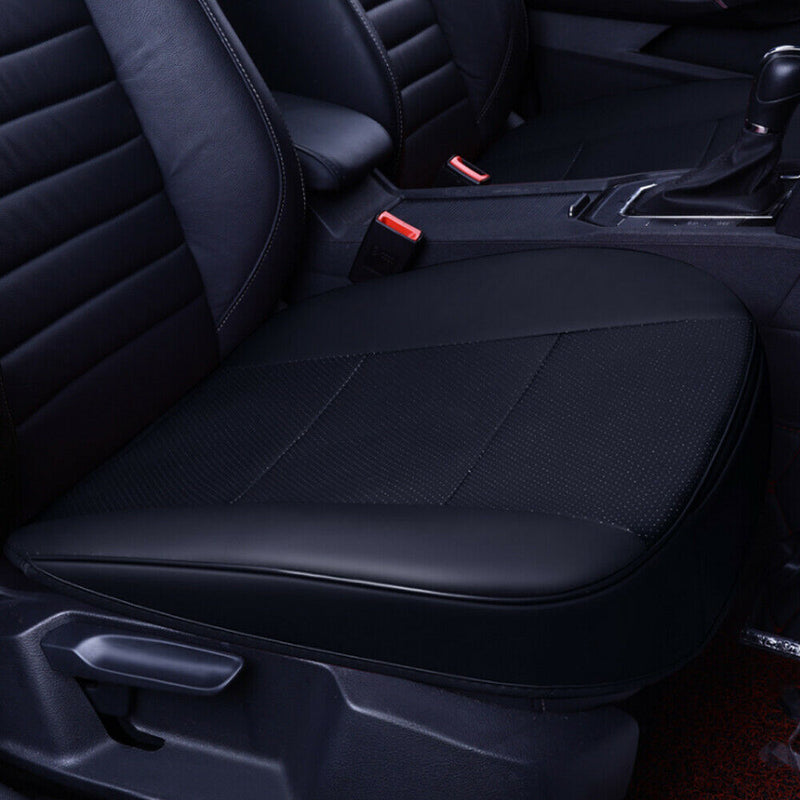 1 Pcs Deluxe Black PU Leather Auto Sedan Front Seat Cover Protector Cushion Mat