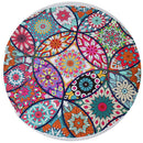 White Ball Tassel Beach Towel Fashion Yoga Mat Blacket Tippet 6