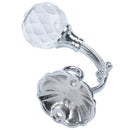 2Pcs Metal Crystal Glass Support Hook Curtain Holder Tieback Hook