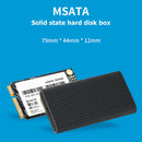 USB 3.1 to MSATA SSD Box Type-C Adapter Enclosure External Solid State Drive