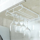 Kitchen Wine Glass Storage Rack, Double Row Cupboard Wine Glass Hanging HookE1U4