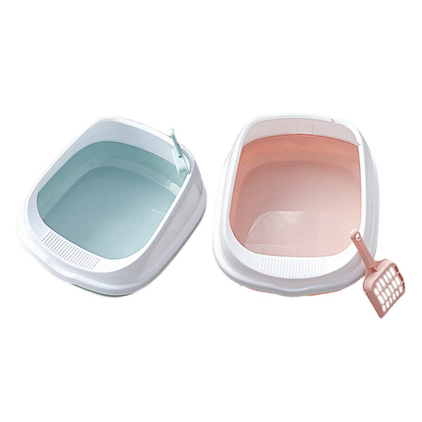 2Pcs 16'' Open Top Cat Litter Box Cats Litter Box
