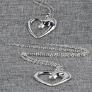 Fashion New Jewelry Plated White K Horse In Heart Necklace Pendant Necklace OZ