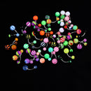50PCS Mix Color Stainless Acrylic Ball Barbell Bar Navel Belly Button Ring