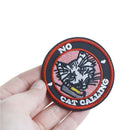 no cat patches badges embroidered appliques sewing iron on patch badges cloth â„–[