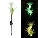 Solar Powered Lily Flower LED Light Yard Garden Path Landscape Lamp Outdoor