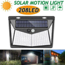 208 LED Solar Power PIR Motion Sensor Wall Light Creative Garden Lamp Water A5T0