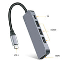 Typt-C Type C Hub USB C USB3.1 Hub with HDMI 5 in 1 Combo Hub with 2 USB3.0