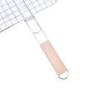 Barbecue Grilling Basket Grill LJQ Net Wooden Handle Steak Meat Fish VegetableLJ
