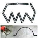Twelve Folding Ruler Aluminum Alloy Adjustable Woodworking 12-side Template Tool
