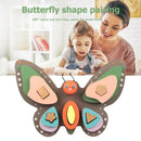 Baby Kids Wooden Butterfly Montessori Educational Color Shape Match Toys