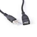 USB Male to Female Extension Cable LED Light Adapter Metal Hose for PC Deskto JR
