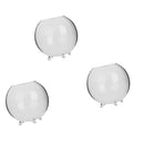 3x Glass Ball Shape Flower Plant Tabletop Vase Terrarium Container Decor 8cm