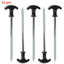12pcs Tent Pegs Stable Outdoor Camping With Thread Beach Easy Install Ground Pin