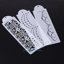 3pcs Plastic Cake Stencils Fondant Baking Decorating Moulds DIY Household Tool