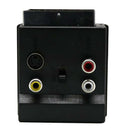Switchable Scart Male to Scart Female M/F S-Video 3 RCA Audio Socket Black