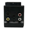 Switchable Scart Male to Scart Female M/F S-Video 3 RCA Audio Socket Black
