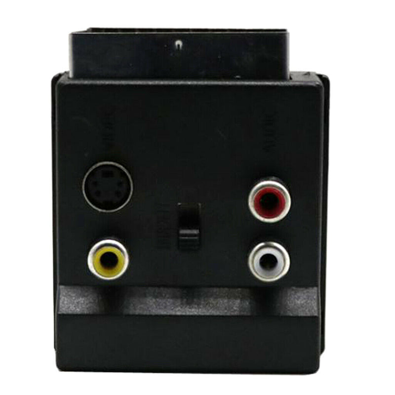 Switchable Scart Male to Scart Female M/F S-Video 3 RCA Audio Socket Black