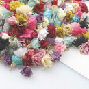 10pcs Chiffon Flower Pendant DIY Jewelry Earring Keyring Ramdon Making Pend N6C8