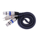Dual Female XLR to Male RCA Cable Wire 2 XLR to 2 RCA Plug Audio Cable 1M