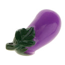 12 Plastic Eggplant Pendant Charm Keyring Keychain Jewelery DIY Making Toys