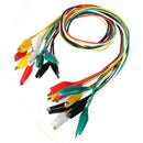 10pcs Crocodile Clips Test Leads in 5 Colors  Each Wire Length 50CM