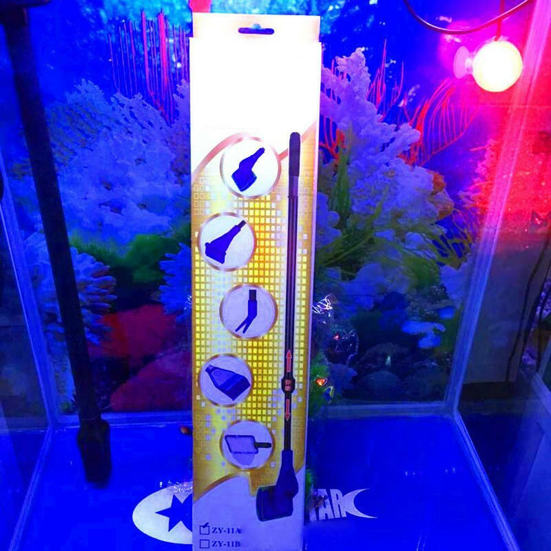 5 in 1 Glass Aquarium Glass Brush Disc Cleaner Scraper Glass Cleaner Fish Net