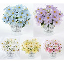 Artificial Silk  Flower Bouquet 5 Stems 10 Heads, 33cm/12.99'' -Purple