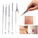 5pc Blackhead Pimple Spot Comedone Acne Needle Extractor Remover Popper Tool  Gw