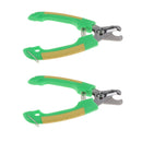2PCS Pet Dog Cat Alloy Nail Clipper Trimmer for Small Animals Lock Green L