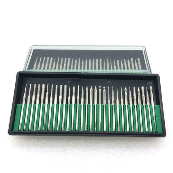 30pcs Diamond Grinding Heads Burr File Rotary Tool Jade Carving Drill Bit