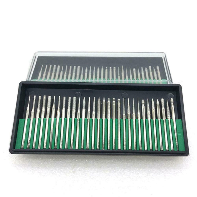 30pcs Diamond Grinding Heads Burr File Rotary Tool Jade Carving Drill Bit
