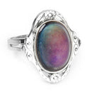 Adjustable Oval Color Change Mood Ring Emotion Feeling Changeable Ring  X5X6