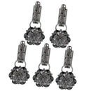 5Pcs DIY Floral Rhinestone Duck-mouth Clasp Buckle Button for Sewing Crafts