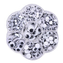 700Pcs Round Self-adhesive Wiggly Googly Eyes 4-10mm 12mm for Toys  Z