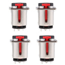 4 Pieces 1/4 inch Jacks 6.35mm Microphone Mono TS Socket Female Connector Panel